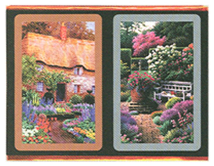 Congress Playing Card Set: Rose Cottage 2-deck Set, Regular Index main image